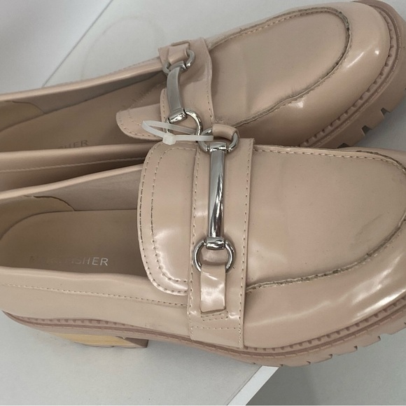 Marc Fisher Patent Cream Loafers - Picture 3 of 5